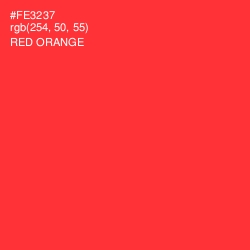 #FE3237 - Red Orange Color Image